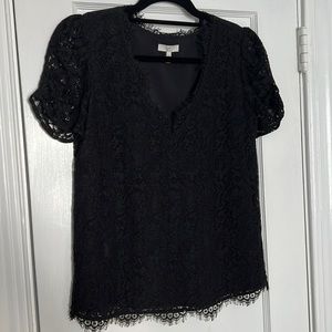 Joie black lace top